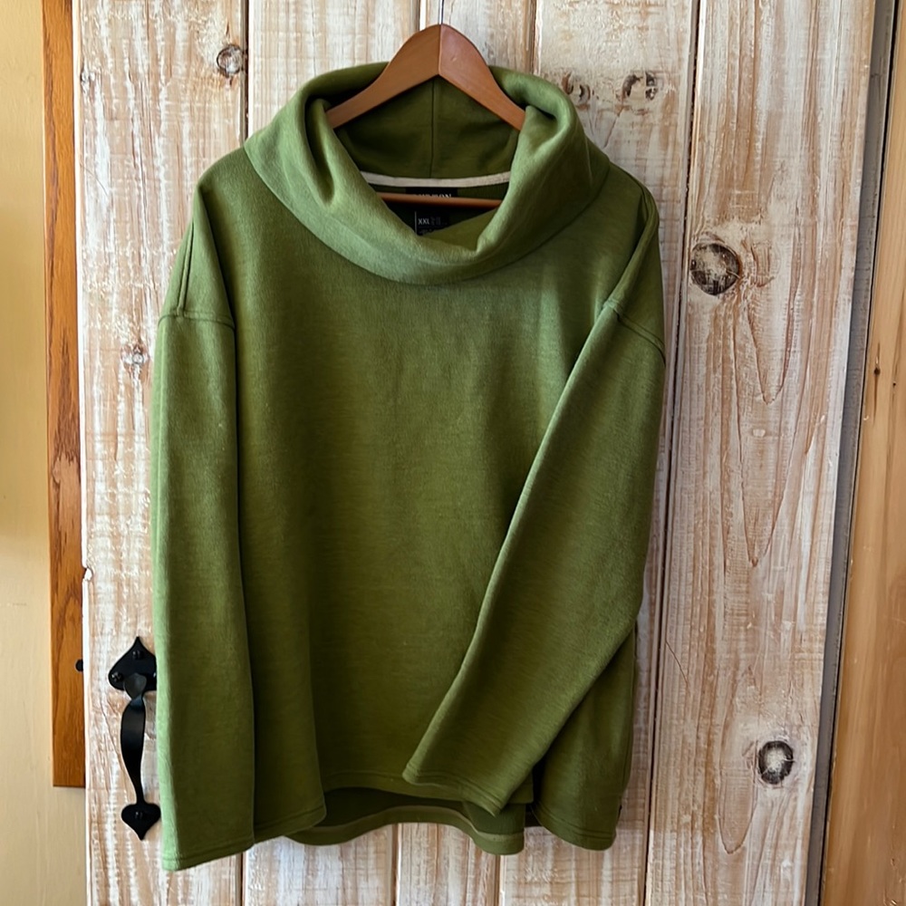 Burton Womens Turtleneck Lodge Sweatshirt size 2X Apple Green